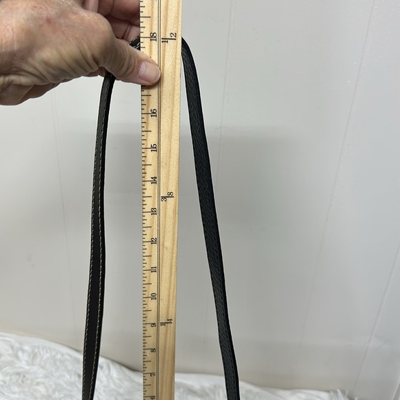 Fossil Black Pebble Leather Stitches Medium Shoulder Satchel HandBag Purse EUC. - Picture 12 of 12